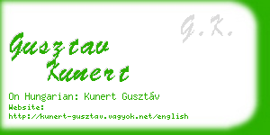 gusztav kunert business card