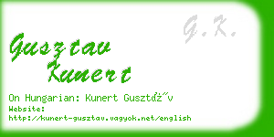 gusztav kunert business card